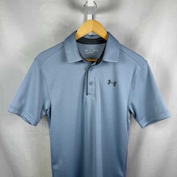 Under Armour Short Sleeve Golf Polo Gray Loose Men's Size Small - Picture 1 of 6